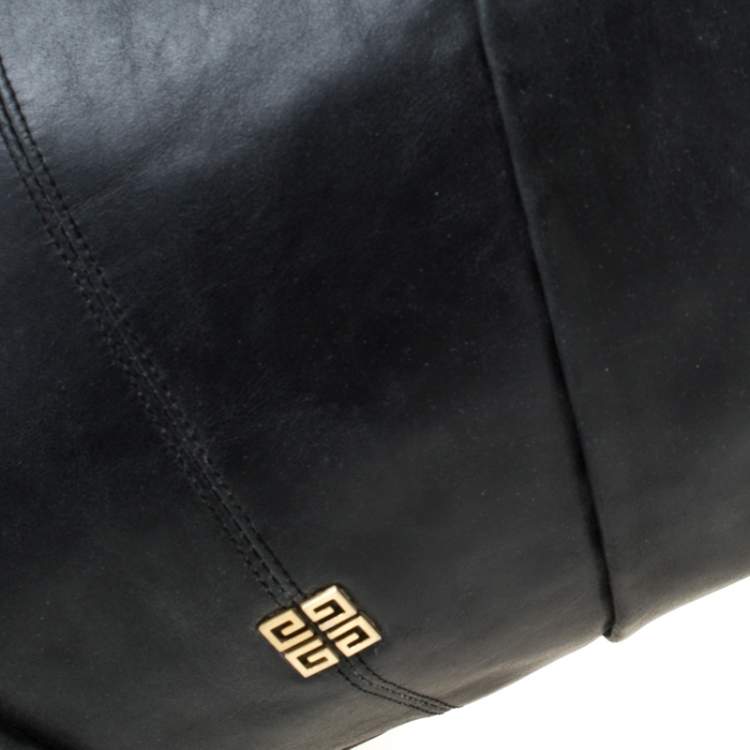 Pre Owned Givenchy Black Leather Hobo