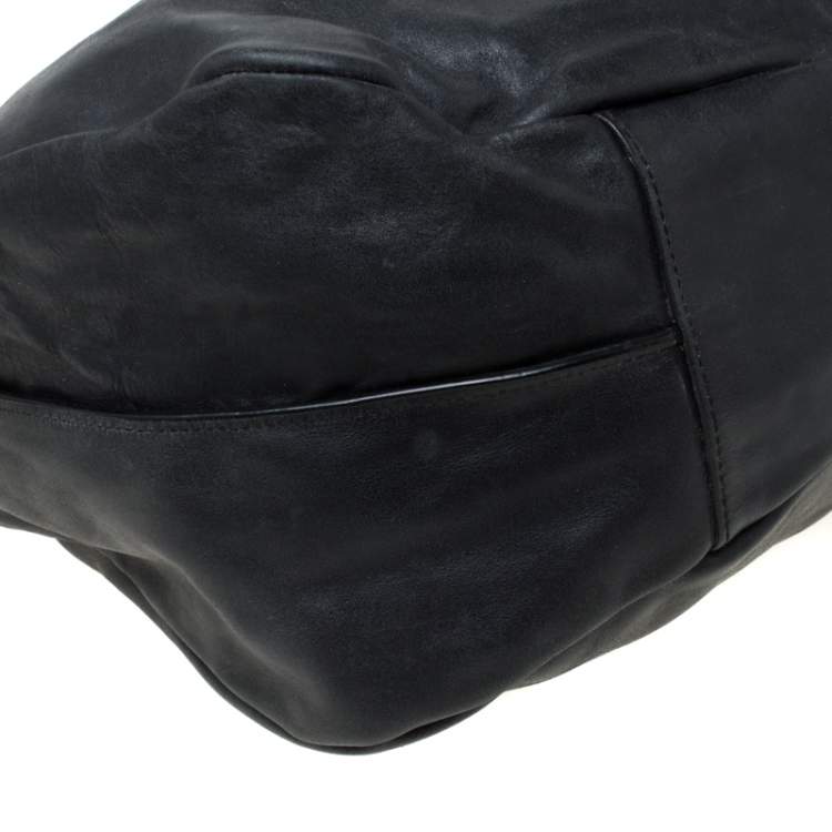 Pre Owned Givenchy Black Leather Hobo