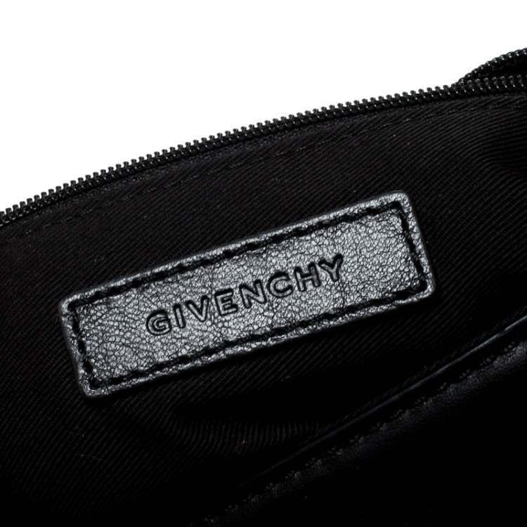 Pre Owned Givenchy Black Leather Pouch 