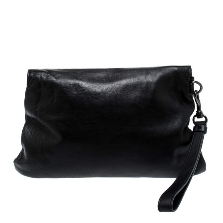 Pre Owned Givenchy Black Leather Pouch 