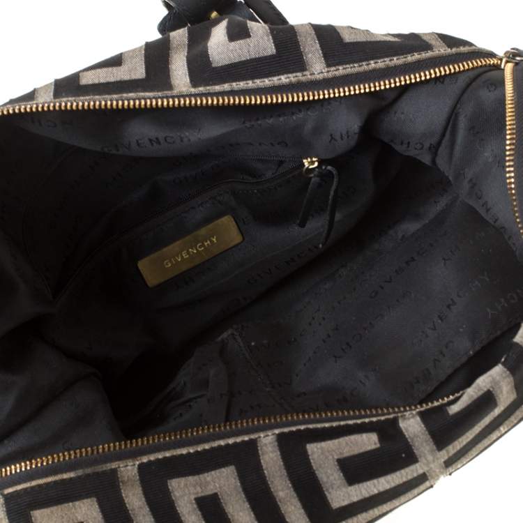 مملوكة مسبقًا Givenchy Black Monogram Canvas and Leather Buckle Shoulder Bag