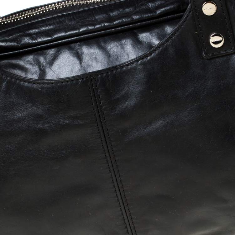 Pre Owned Givenchy Black Leather Pumpkin Tassel Satchel