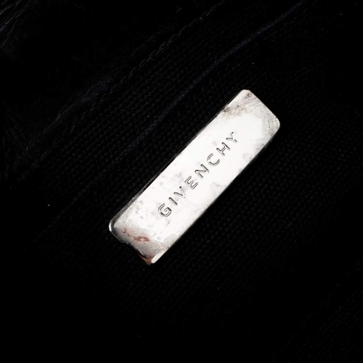 Pre Owned Givenchy Black Leather Knot Clutch