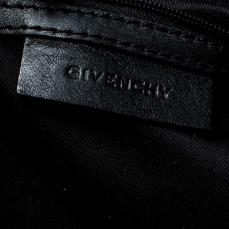 Pre Owned Givenchy Black Leather Front Pocket Satchel