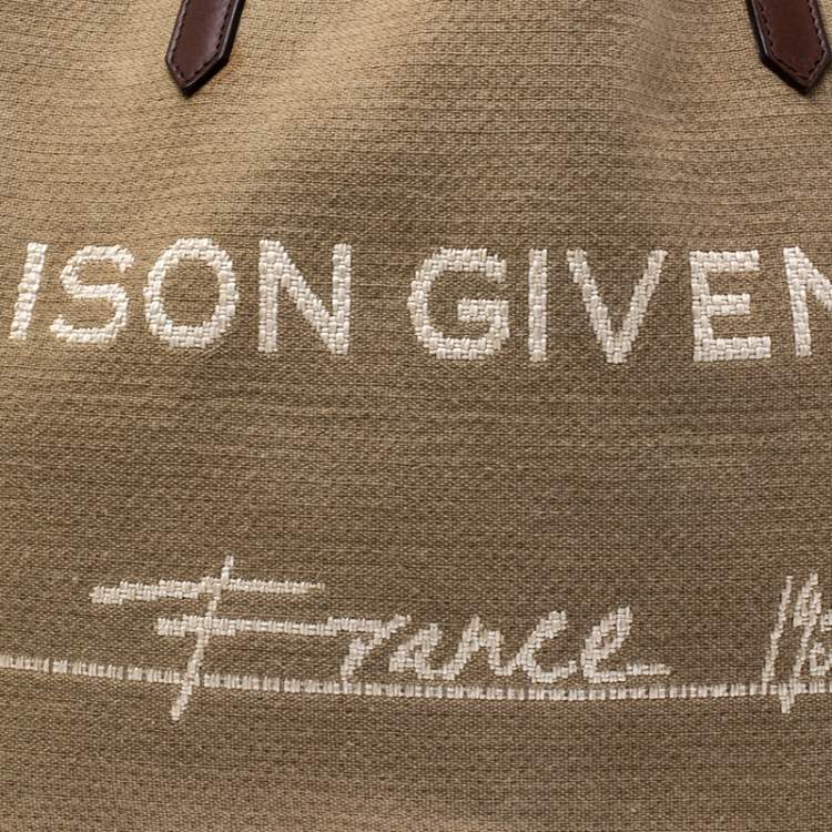 Pre Owned Givenchy Beige Fabric Antigona Maison Hdg Shopper Tote