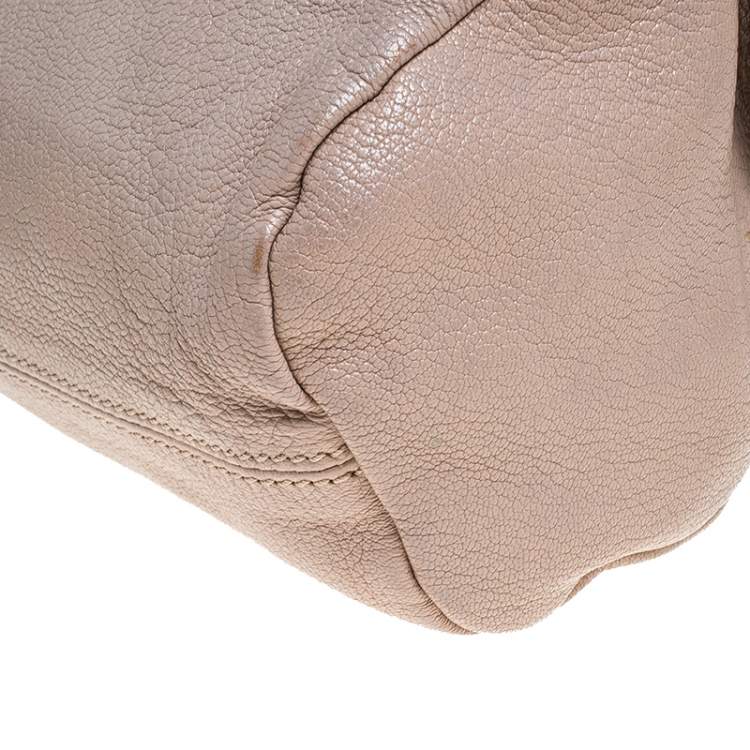 Pre Owned Givenchy Beige Leather Mini Pandora Sugar Crossbody Bag