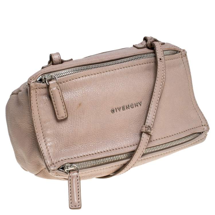 Pre Owned Givenchy Beige Leather Mini Pandora Sugar Crossbody Bag