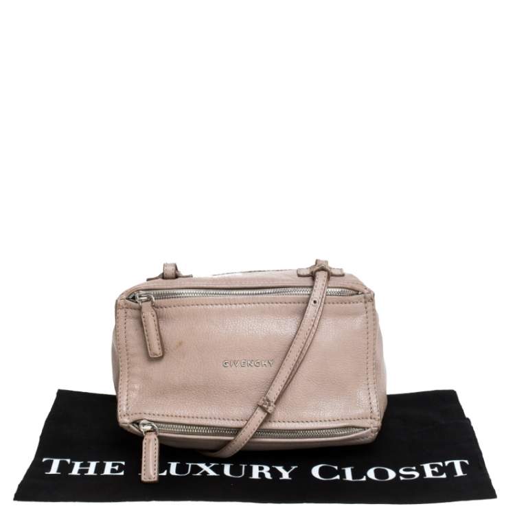 Pre Owned Givenchy Beige Leather Mini Pandora Sugar Crossbody Bag