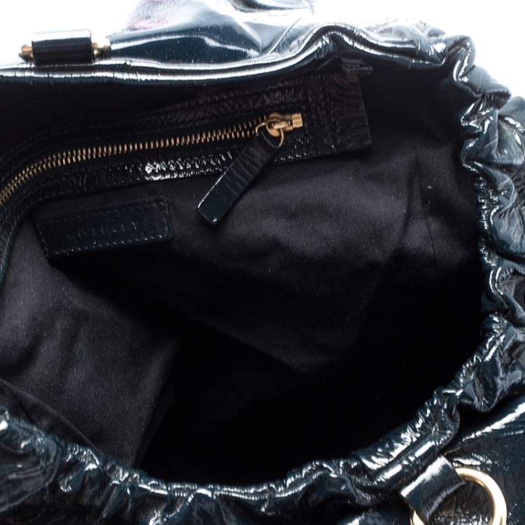 Pre Owned Givenchy Midnight Blue Patent Leather Hobo