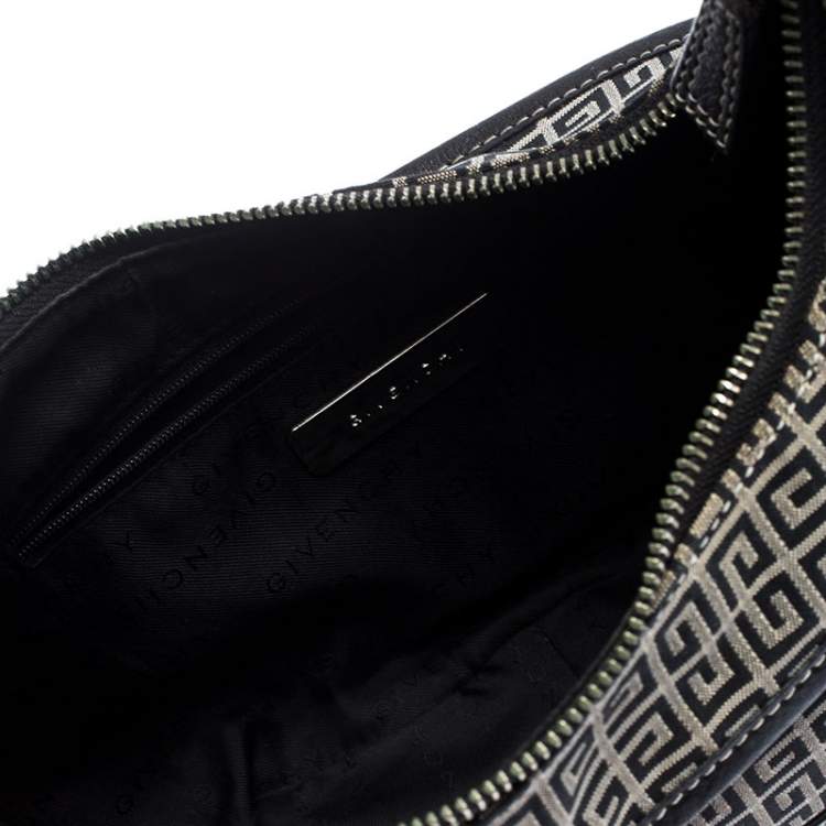 Pre Owned Givenchy Grey/Black Canvas and Leather Hobo