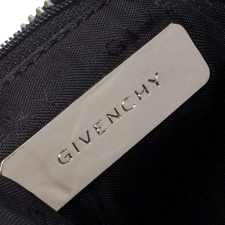 Pre Owned Givenchy Grey/Black Canvas and Leather Hobo