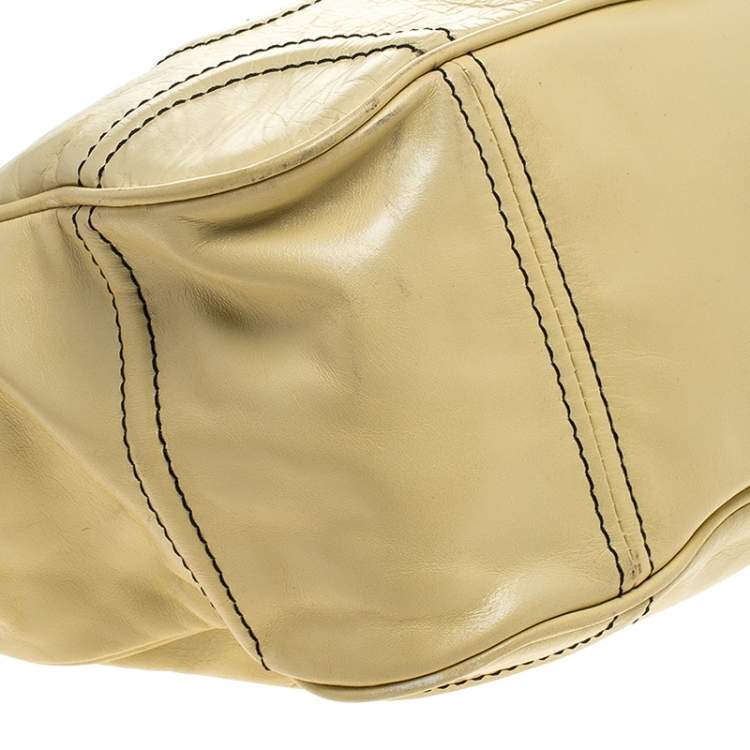 Pre Owned Givenchy Citrine Leather Tote