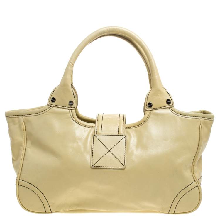 Pre Owned Givenchy Citrine Leather Tote