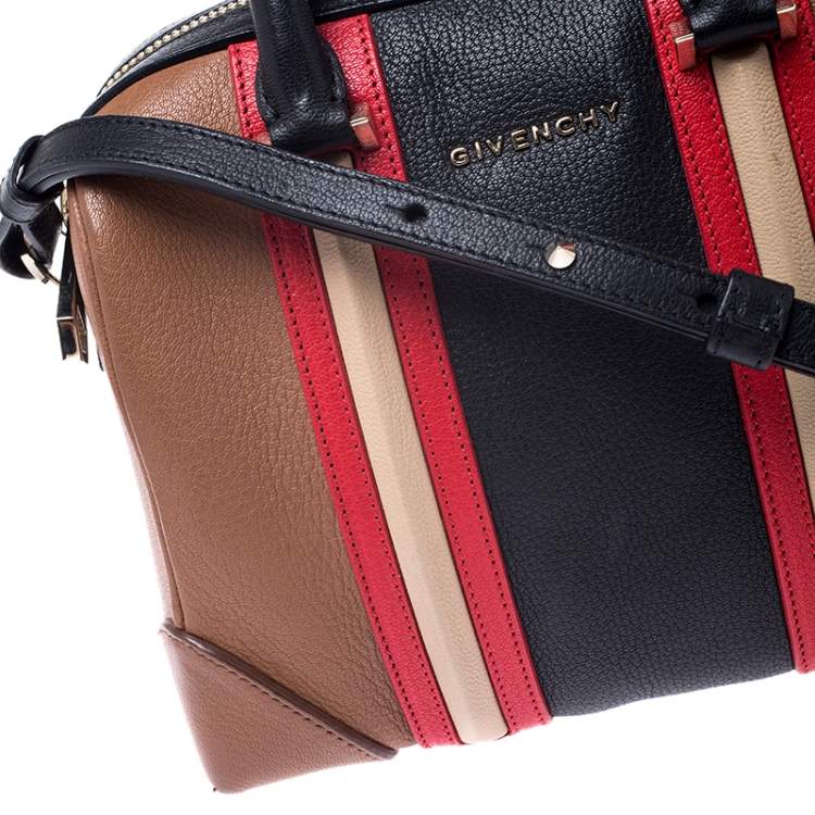 Pre Owned Givenchy Multicolor Leather Lucrezia Colorblock Bowler Bag