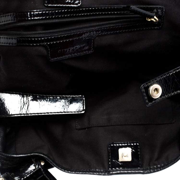 Pre Owned Givenchy Black Leather and Patent Leather Hobo