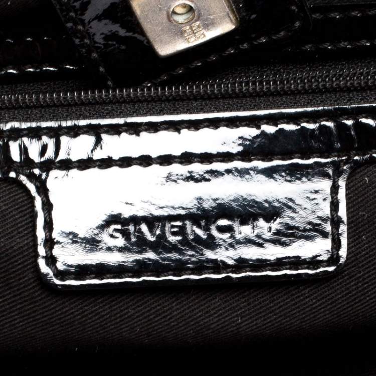 Pre Owned Givenchy Black Leather and Patent Leather Hobo