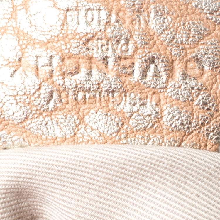 Pre Owned Givenchy Gold/Beige Pebbled Leather Hobo