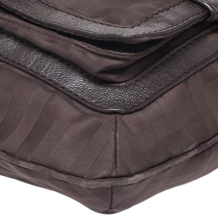 Pre Owned Givenchy Brown Signature Fabric and Leather Hobo