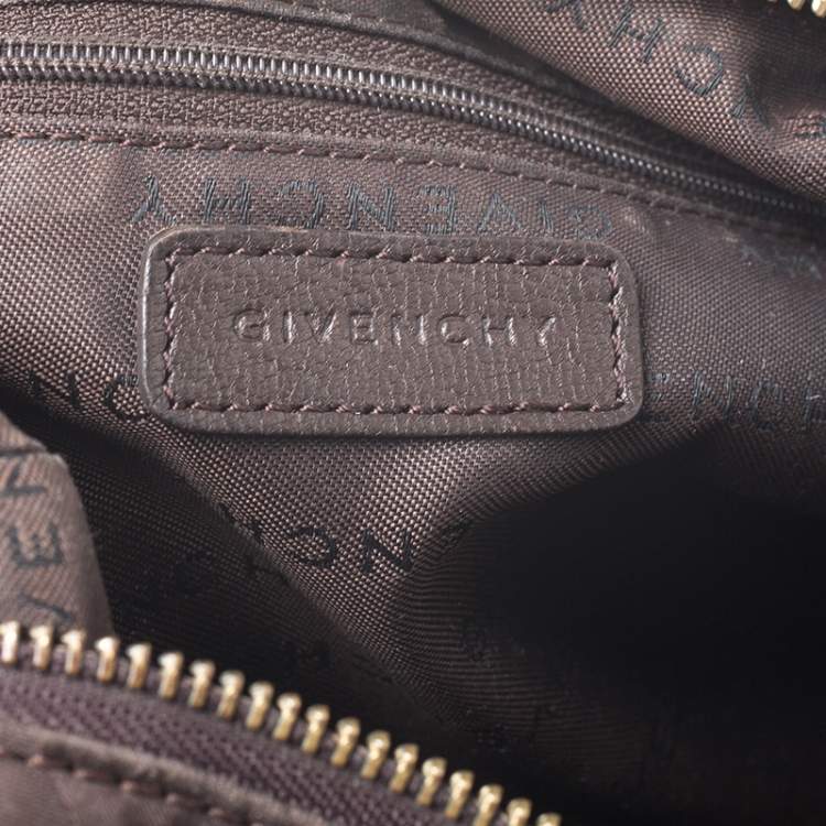 Pre Owned Givenchy Brown Signature Fabric and Leather Hobo