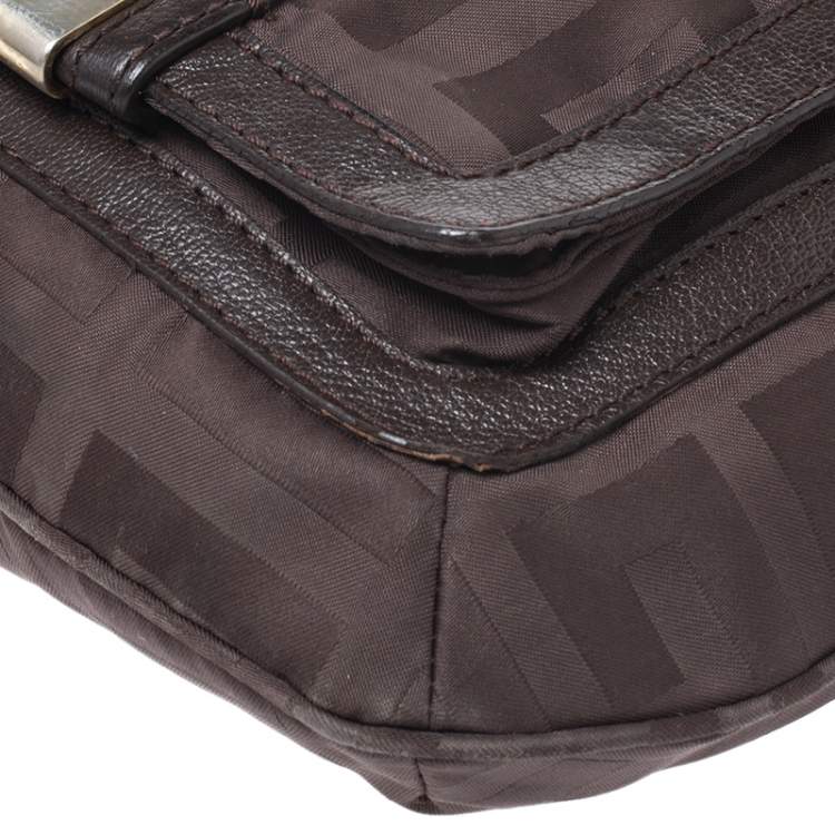 Pre Owned Givenchy Brown Signature Fabric and Leather Hobo