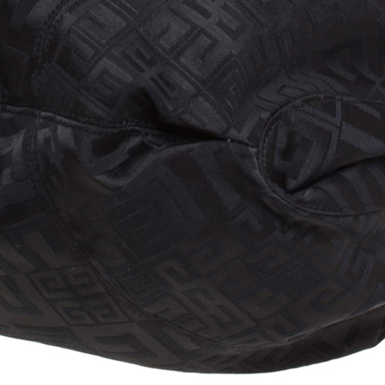 Pre Owned Givenchy Black Monogram Canvas Double Handle Hobo