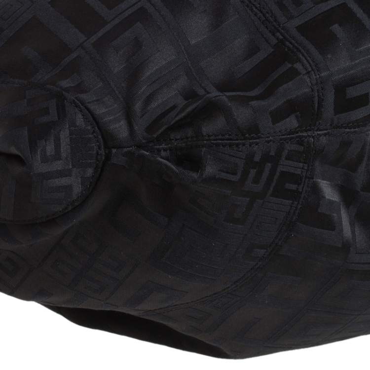 Pre Owned Givenchy Black Monogram Canvas Double Handle Hobo
