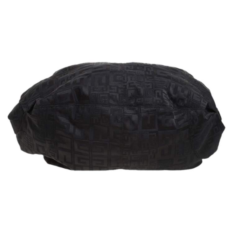 Pre Owned Givenchy Black Monogram Canvas Double Handle Hobo