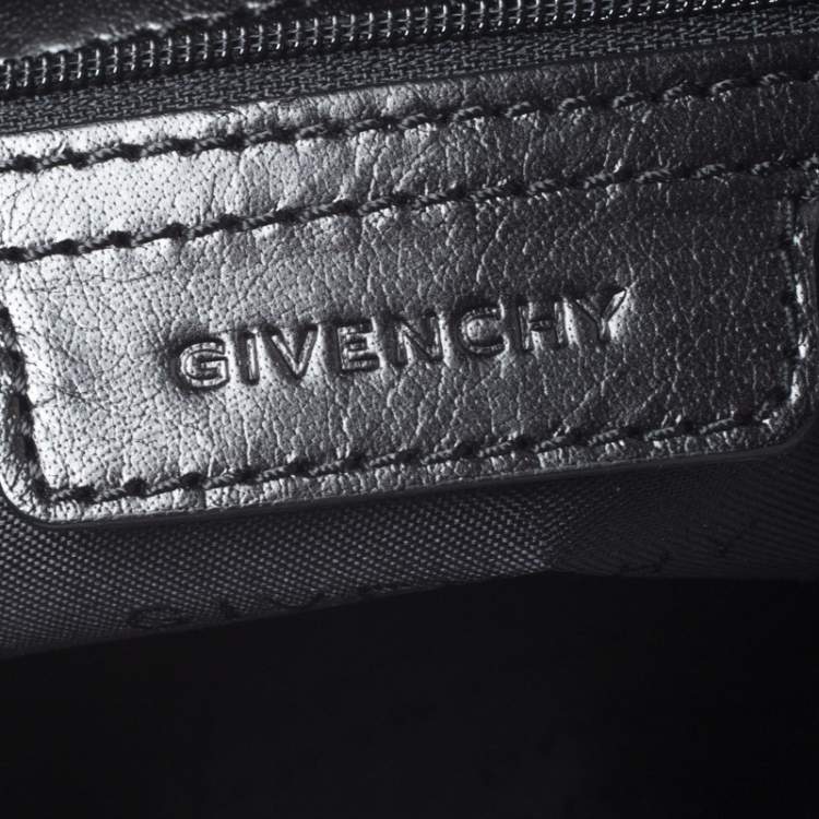 Pre Owned Givenchy Black Monogram Nylon and Leather Satchel