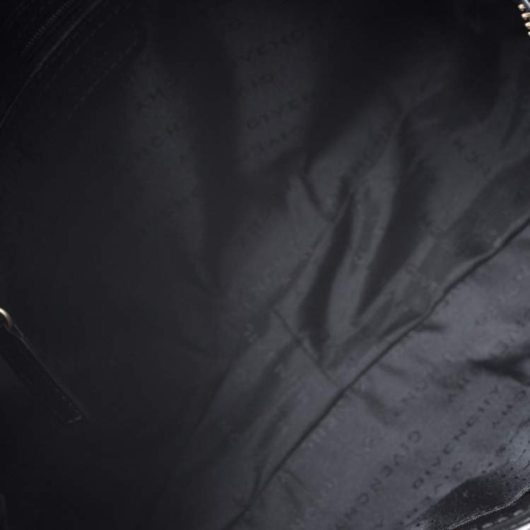 Pre Owned Givenchy Black Monogram Nylon and Leather Satchel