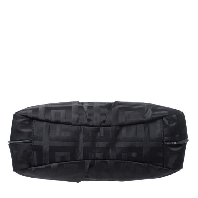 Pre Owned Givenchy Black Monogram Nylon and Leather Satchel