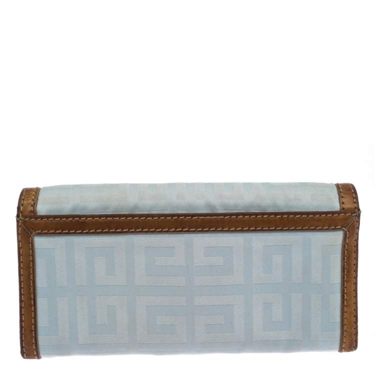 Pre Owned Givenchy Monogram Nylon and Leather Continental Wallet