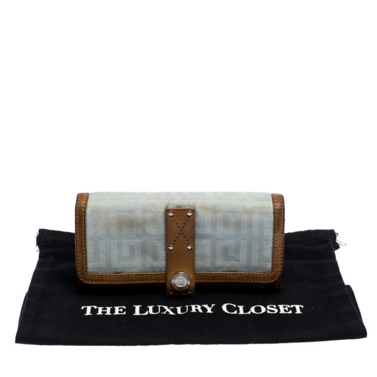 Pre Owned Givenchy Monogram Nylon and Leather Continental Wallet