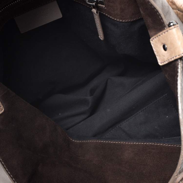 Pre Owned Givenchy Grey Leather Nightingale Shopper Toe Bag