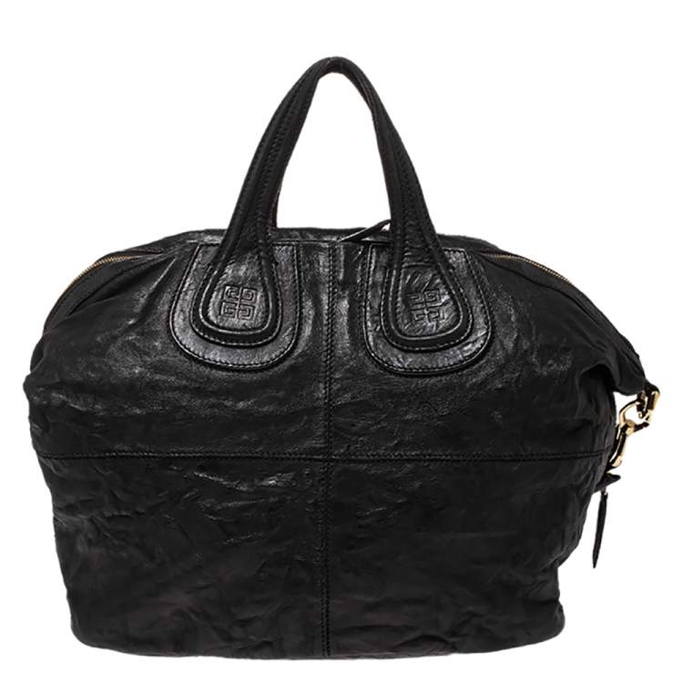 Pre Owned Givenchy Black Leather Medium Nightingale Satchel