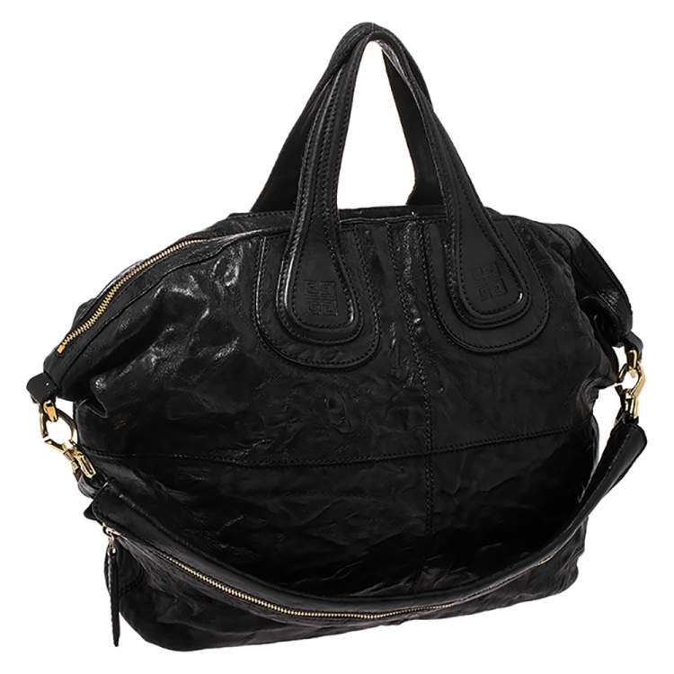 Pre Owned Givenchy Black Leather Medium Nightingale Satchel