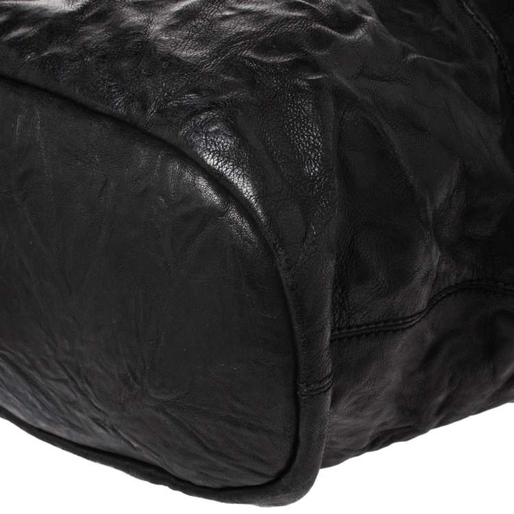 Pre Owned Givenchy Black Leather Medium Nightingale Satchel