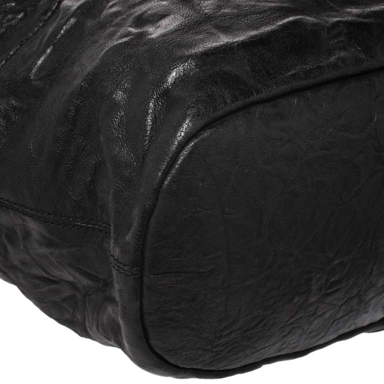 Pre Owned Givenchy Black Leather Medium Nightingale Satchel