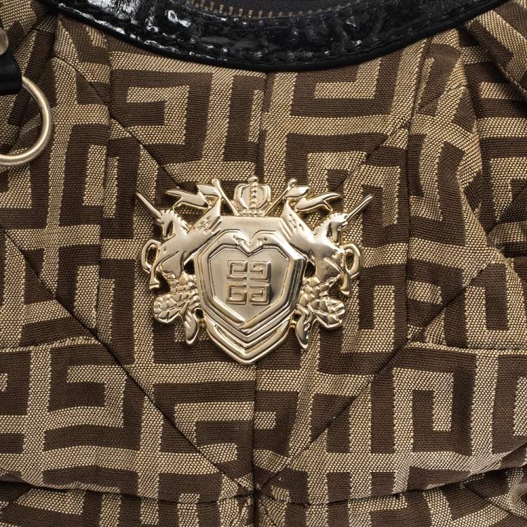 مملوكة مسبقًا Givenchy Brown/Black Monogram Canvas and Leather Hobo