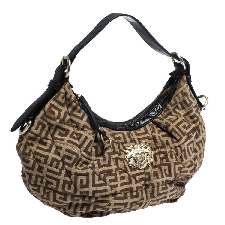 مملوكة مسبقًا Givenchy Brown/Black Monogram Canvas and Leather Hobo