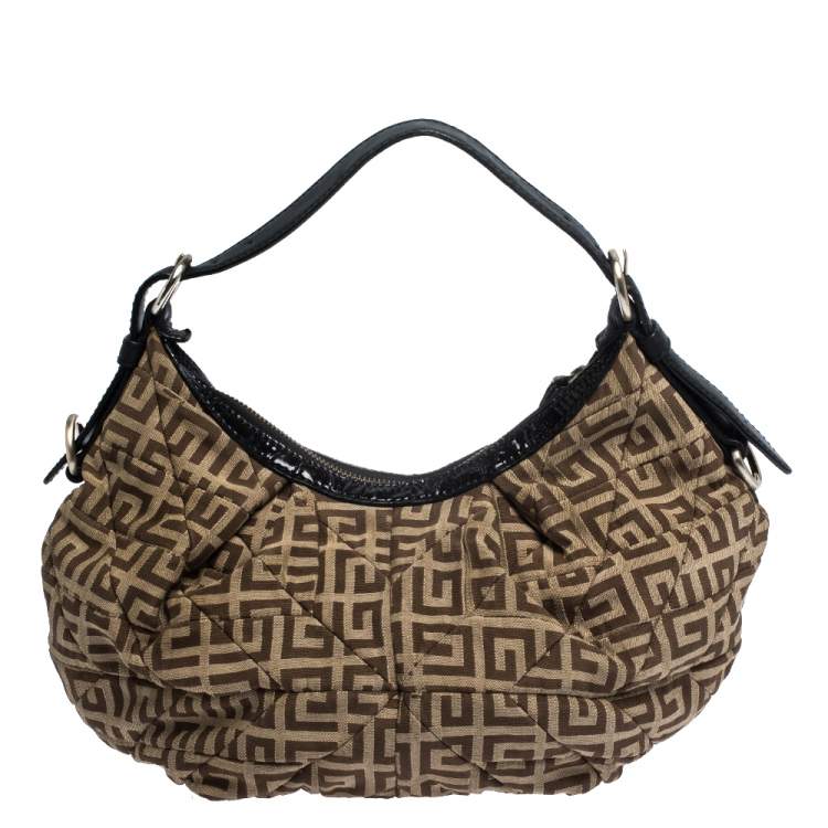 مملوكة مسبقًا Givenchy Brown/Black Monogram Canvas and Leather Hobo