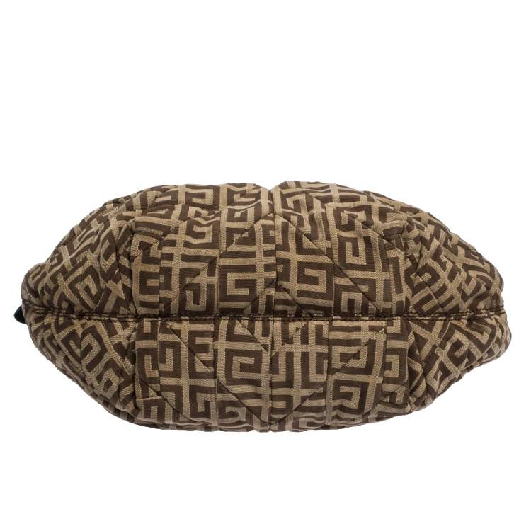 مملوكة مسبقًا Givenchy Brown/Black Monogram Canvas and Leather Hobo