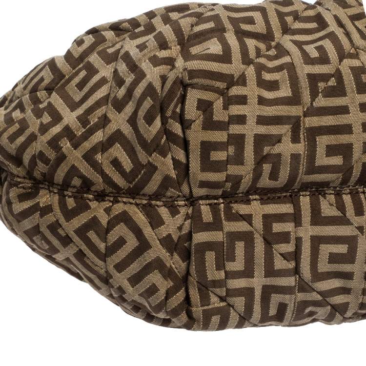 مملوكة مسبقًا Givenchy Brown/Black Monogram Canvas and Leather Hobo