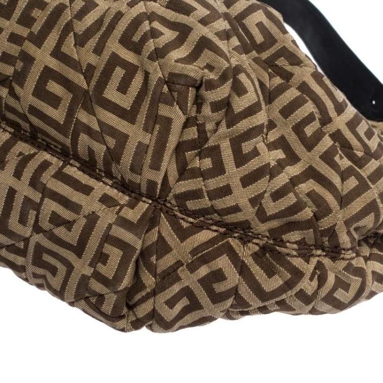 مملوكة مسبقًا Givenchy Brown/Black Monogram Canvas and Leather Hobo