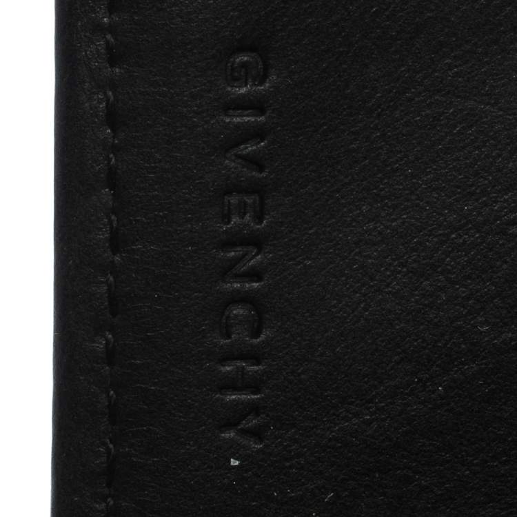 Pre Owned Givenchy Black Monogram Leather Flap Wallet