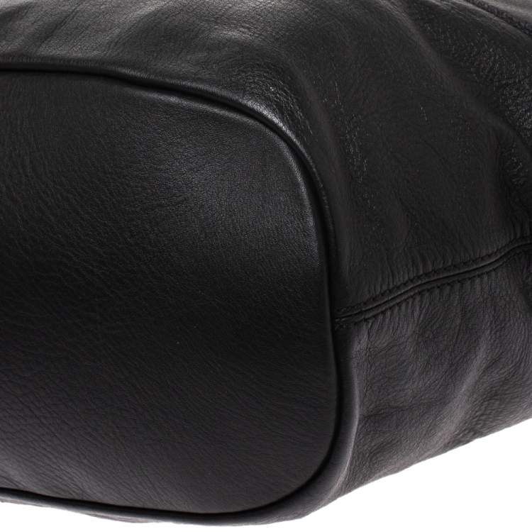 Pre Owned Givenchy Black/Red Leather Nightingale Satchel