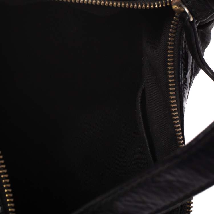Pre Owned Givenchy Black Monogram Canvas and Leather Hobo 
