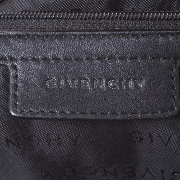 Pre Owned Givenchy Black Monogram Canvas Flap Hobo