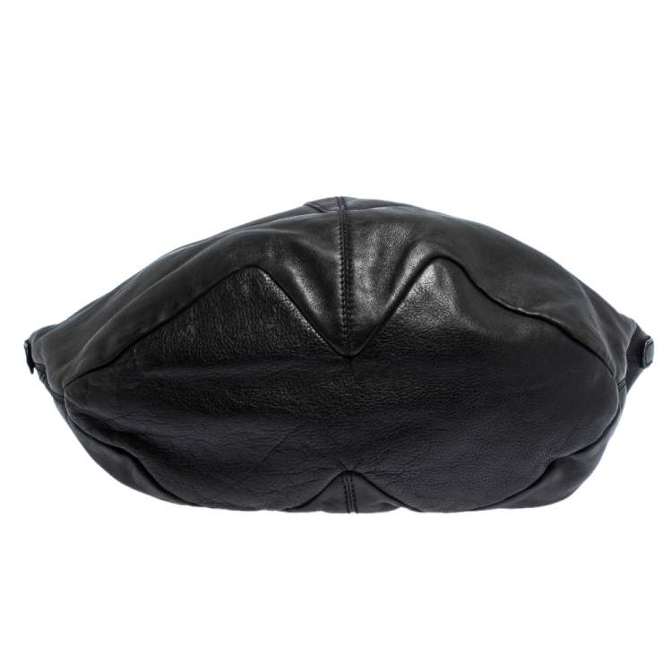Pre Owned Givenchy Black Leather Tihan Hobo