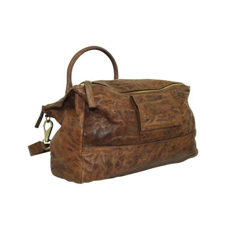 Pre Owned Givenchy Brown Leather Pandora Shoulder Bag 