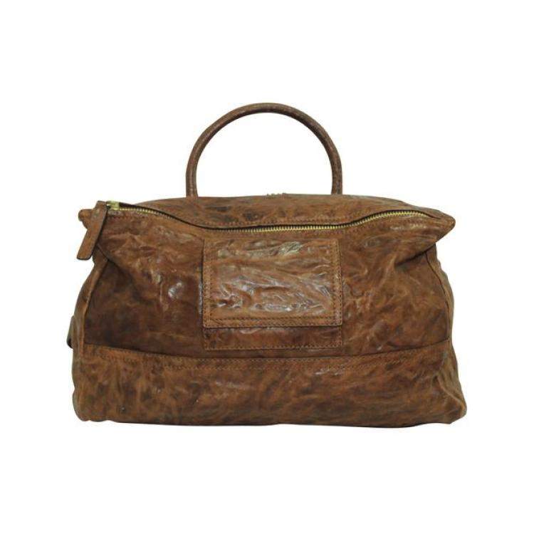 Pre Owned Givenchy Brown Leather Pandora Shoulder Bag 